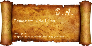 Demeter Adelina névjegykártya